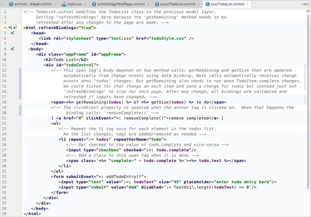 SCHTML editing overview